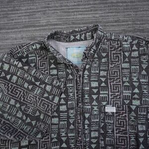 Pacific Coast Highway PCH Mens Tribal Geometric Print Short Sleeve Button Shirt